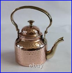 100% Pure Copper Coffee Tea Kettle Pot, Gift Set For Kitchen Decoration 1150 ML