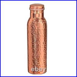 100% Pure Copper Drinkware water 12L Dispenser Pot Hammered Bottle & 2 Glass