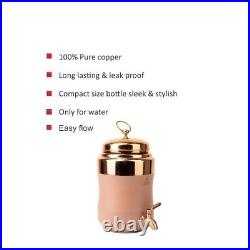 100% Pure Copper Water Dispenser Container Pot 5LTR Printed Copper pitcher Matka