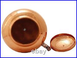 100% Pure Copper Water Dispenser (Matka) Hammered Container Pot 8 Liters