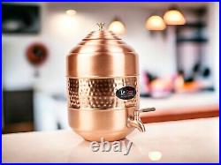 100% Pure Copper Water Dispenser Pot container Good for Heath Ayurveda 8 litre