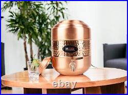 100% Pure Copper Water Dispenser Pot container Good for Heath Ayurveda 8 litre