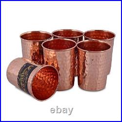 100% Pure Copper Water Dispenser pot Matka Later 4 and 6 Glass Good For Health