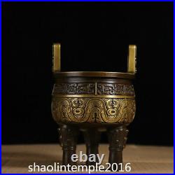 15cm mark China antique bronze Pure copper gram Tripod