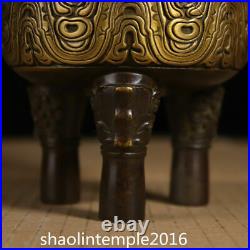 15cm mark China antique bronze Pure copper gram Tripod