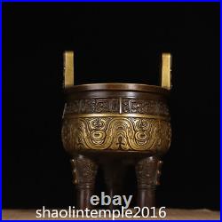 15cm mark China antique bronze Pure copper gram Tripod