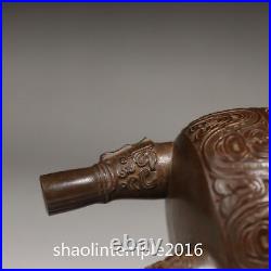 15cm mark China antique bronze Pure copper gram Tripod pot