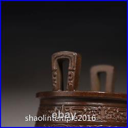 15cm mark China antique bronze Pure copper gram Tripod pot