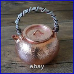 1 PC Pure Copper Teapot Pot Handmade Water Kettle Lid Exquisite Top Grade Gift