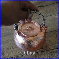 1 PC Pure Copper Teapot Pot Handmade Water Kettle Lid Exquisite Top Grade Gift