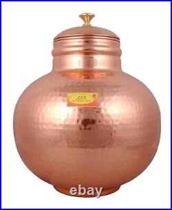 8 LTR Heavy Copper Water Matka/Pot/Jar/Water Dispenser with Pure Copper(8000ml)