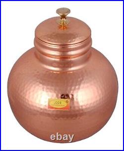 8 LTR Heavy Copper Water Matka/Pot/Jar/Water Dispenser with Pure Copper(8000ml)