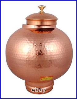 8 LTR Heavy Copper Water Matka/Pot/Jar/Water Dispenser with Pure Copper(8000ml)