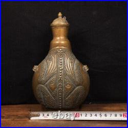 9 China manual Collection Fine carving Pure copper pot