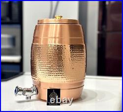 Antique Copper Water Dispenser Pot Pure Copper Water Pot Dispenser Matka 5 Ltr