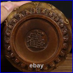 Antique Pure Copper Chi Dragon Ear Treasure Pot