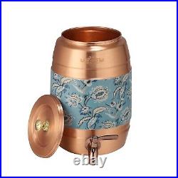 Ayurveda Hammered 100% Pure Copper Water Dispenser 5000 ml FREE SHIP