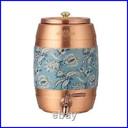 Ayurveda Hammered 100% Pure Copper Water Dispenser 5000 ml FREE SHIP