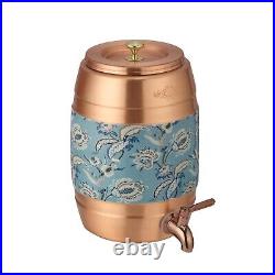 Ayurveda Hammered 100% Pure Copper Water Dispenser 5000 ml FREE SHIP