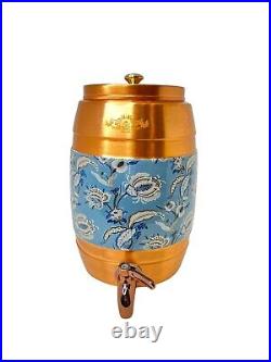 Ayurveda Hammered 100% Pure Copper Water Dispenser 5000 ml FREE SHIP