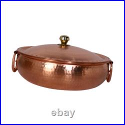 Copper Chafing Dish, Copper Pot, Ramen Pot, Homemade Cooking Pot with Lid, for