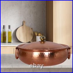 Copper Chafing Dish, Copper Pot, Ramen Pot, Homemade Cooking Pot with Lid, for