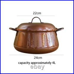 Copper Pot Beautiful Shape Noodles Pot Binaural Pot Cooking Pot with Lid