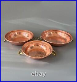 Double Handle Pure Copper Soup Pot Fruit Plate Handmade No Lid Multi Use