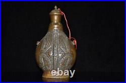 Early collection of pure copper imitation purple copper frog wine pot ornaments