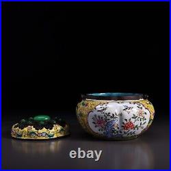 Handmade Pure Copper Colored Cloisonne Warm Pot in Chinese Folk Collection