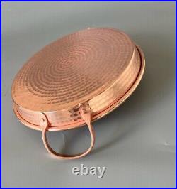 Handmade Pure Copper Pan Pot Frying Pan Thick Plate Purple Double Handle