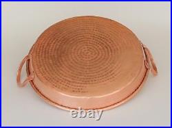 Handmade Pure Copper Pan Pot Frying Pan Thick Plate Purple Double Handle
