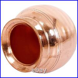 Handmade Pure Copper Water Storing Pot Matka Capacity 5 Liters Pack of 1 Pcs