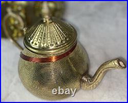 Indian Pure Copper Handmade Hammered Tea Kettle Teapot Coffee Serving Pot 2 pic