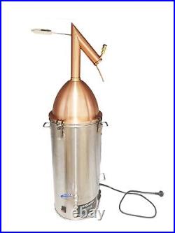 Pure Copper Alembic Pot Still Dome and Condensor Kit No Boiler