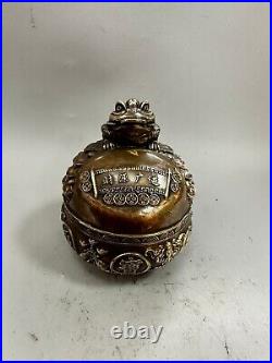 Pure Copper Antique Treasure Pot Gold Cicada