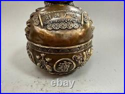 Pure Copper Antique Treasure Pot Gold Cicada