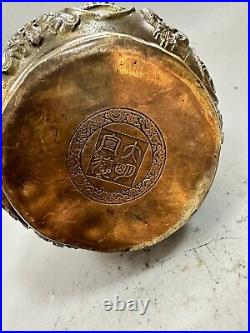 Pure Copper Antique Treasure Pot Gold Cicada