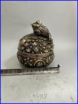 Pure Copper Antique Treasure Pot Gold Cicada