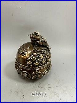 Pure Copper Antique Treasure Pot Gold Cicada