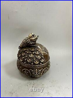 Pure Copper Antique Treasure Pot Gold Cicada