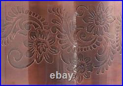 Pure Copper Brown Anti Tarnish Antique Finish Embossed And Stand, 12 Liters