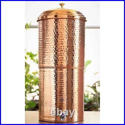 Pure Copper Hammered Design Filter Water Dispenser Pot Capacity 15Ltr