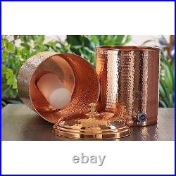 Pure Copper Hammered Design Filter Water Dispenser Pot Capacity 15Ltr