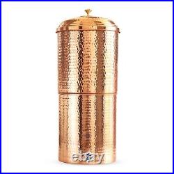 Pure Copper Hammered Design Filter Water Dispenser Pot Capacity 15Ltr