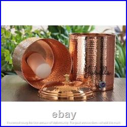 Pure Copper Hammered Design Filter Water Dispenser Pot With Candle Inside