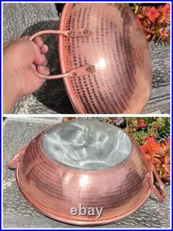 Pure Copper Hot Pot Thickened Handmade Hotpot Induction/Gas Cook Soup Pot