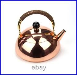 Pure Copper Kettle Pot with Lid Wood Handle S-820 2L 1929g 2000ml Japan
