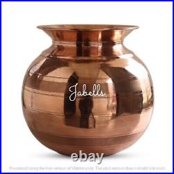 Pure Copper Luxury Design Matka Water Pot Container 7000 ML Capacity Water