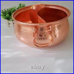 Pure Copper Mandarin Duck Pot Hot Pot Thick Handmade Double Handle Two In One